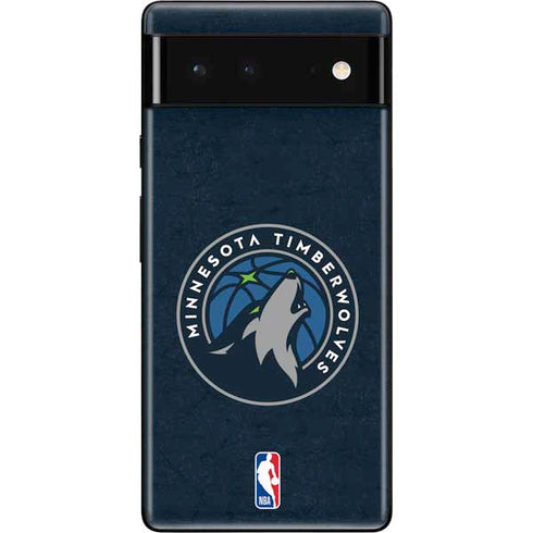 NBA Minnesota Timberwolves Distressed Google Pixel 6 Skin